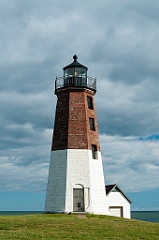 Point Judith Light Tower on a Sunny Day in Rhode Island